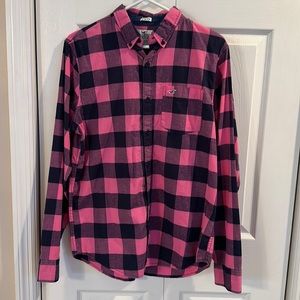 Hollister Men’s Button Up Ling Sleeve Stretch Shirt